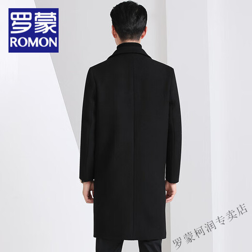 Romon Wollmantel Männer mitten im koreanischen Stil lässig im mittleren und jungen Trenchcoat Winter mit mittlerem und jungem Trenchschicht verdickter Grabenschicht Herrenscheide Grau (40% Wolle) xl