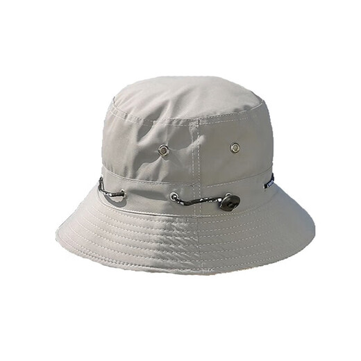 [Outdoor für Männer] Fisherman's Hut Herren Frühlings- und Sommer-Outdoor-Fischereihut lässig und vielseitig modische Sonnenhut Flat Top Sun Hut: Hellgrau Kopfkreis M (56-58 cm)