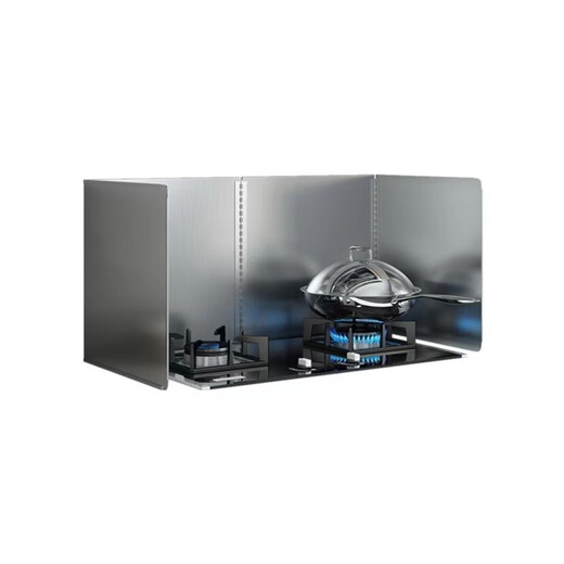 Vinoa gas stove insulated fire baffle stainless steel oil baffle high temperature resistant baffle kitchen cooking oil splash-proof heat insulated baffle Height 30*Length 80*D 40 40% off Ladle