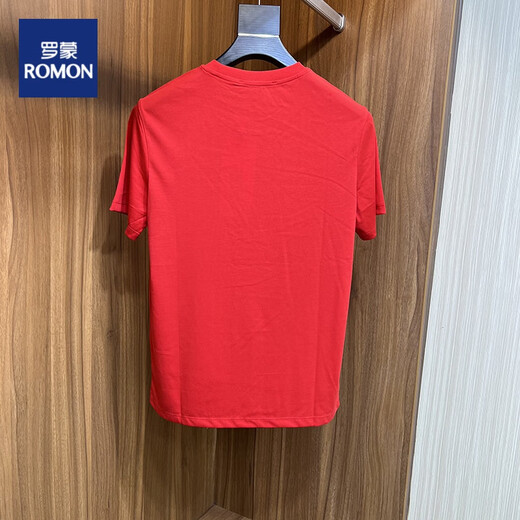 罗蒙（ROMON）短袖t恤男士圆领冰丝2025夏季新款修身个性刺绣烫钻欧货丝光棉潮 724闪电R白色 XL
