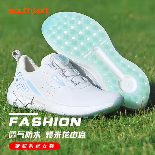 Zapatos de golf de golf Xiushibao Piesta de zapatos deportivos impermeables para mujeres Cielo de la perilla transpirable que no es de palomitas de maíz SE9856 White Pink 35