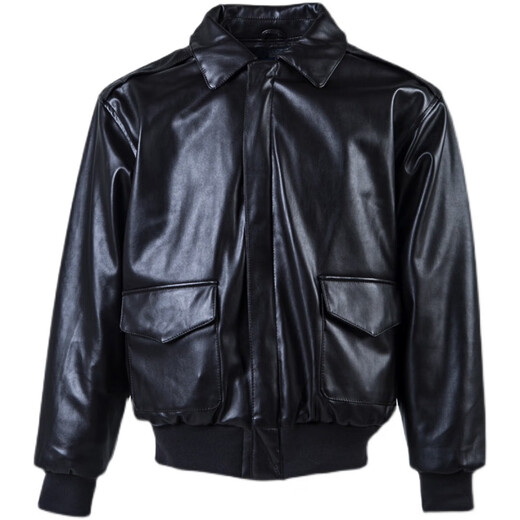 Jihua Tongrui 2024 Autumn and Winter New A2 Flight Jacket Military Style Retro Casual Leather Motorcycle Cotton Jacket Black S