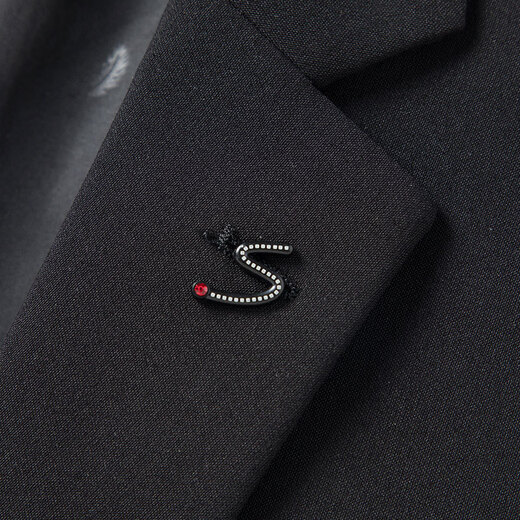 SHANSHAN light luxury brand 2025 new men's suit business casual two-piece groom's wedding suit black 2XL 180