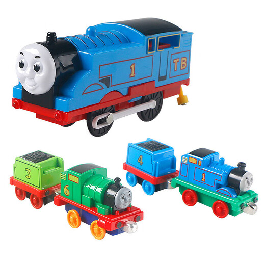 Panyue Thomas Charles Train Train Train Set Children's Steam's Thomas Train Electric Alloy Toy Car A Set Combination Set [Boîte de rangement + Sac-cadeau] Garçons et Girls Birthday