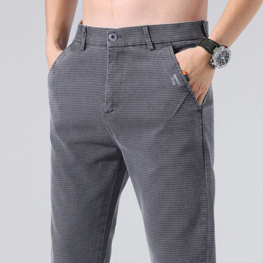 Gy Goldlion 2025 Frühling Casual Hosen für Männer, dicker, schlanker koreanischer Stil trendy und vielseitiger Ruhe WX653 Schwarz 28 (Taillenumfang 2 Fuß 1)