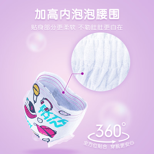 泰迪熊动感拉拉裤/纸尿裤 夏季超薄干爽婴儿尿不湿 抑菌防侧漏 拉拉裤XXL24片(建议12-17kg)