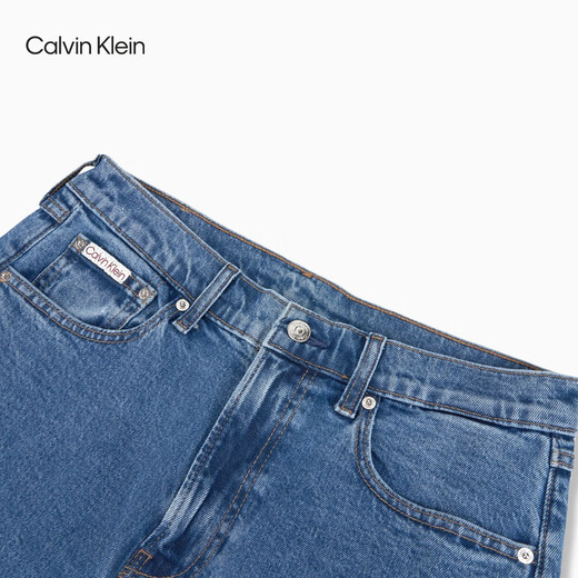 Calvin Kleinjeans [réplica 90 Serie] 25 hombres y mujeres de primavera y verano El mismo modelo CK retro jeans rectos 4RB701G U1W-Denim Light Blue 30