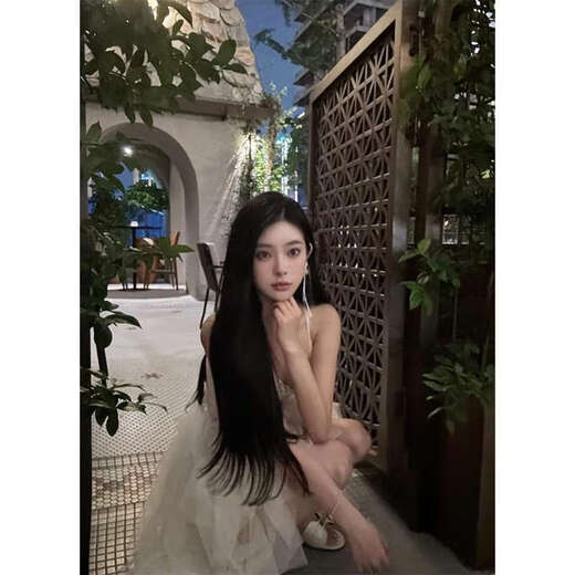 闪动少女（SHANDONGSHAONV）法式吊带连衣裙女感气质名媛生日party小礼裙网纱拖尾公主裙 咖色吊带连衣裙(版) M