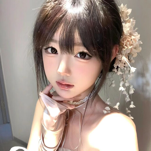 德骊嘉超仙铃兰头饰花朵流苏发夹森系新娘结婚发饰婚纱盘发高级感复古发 丁香紫铃兰花发夹