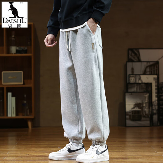 Kangaroo (DAISHU) leggings men's spring and autumn style American fashion brand harem pants plus fat plus size fat casual pants 200 Jin Jin equals 0.5 kg FJA363-K005 black 6XL recommended 220-245 Jin Jin equals 0.5 kg