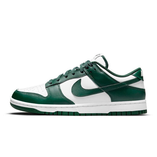 Nike (Nike) Shoes Men Dunk Low Retro Low Top Casual Sneakers de zapatillas de zapatillas Retro Ligeros y cómodos DD1391-101 Blanco y verde 40.5