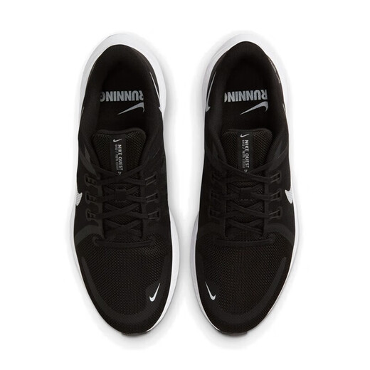 Nike (Nike) Zapatos de hombres oficiales Autumn New Quest 4 Running Mesh Flying Mesh Breathable Low Top Shoes Casual Shoes Da1105-006 Blanco y negro 44