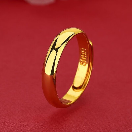 CAMPUSKINGLY Old Phoenix 2025 Year of the Snake Spring Festival New Ring Men's and Women's Plain Ring Smooth Ring Universal Fashion Smooth Transfer Ring (Opening Adjustable)