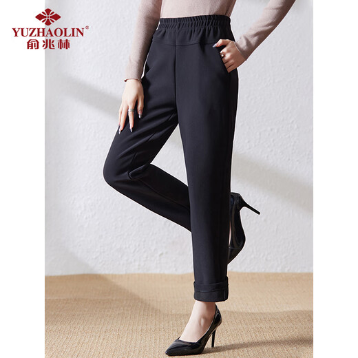 Yu Zhaolin middle-aged and elderly women's velvet casual pants mother's pants warm pants trousers clothes for the elderly Y44X025