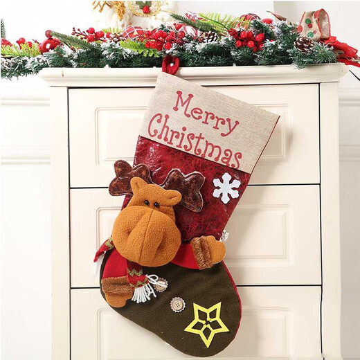 Jingtang Large Christmas Socks Gift Bag Christmas Decorations Christmas Gift Bag Christmas Large Deer Christmas Socks