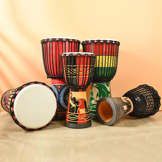 Xiaofugui afrikanische Drum Professional Performance Master Drum Lehre Percussion Instrument Alte Ziegenkinde Indonesische afrikanische Handtank Standard 10-Zoll-Elefant (Big Gift Pack)