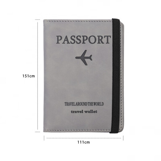 Cross-border RFID anti-theft brushing pu passport bag multi-purpose passport protection case certificate bag travel passport card bag brown