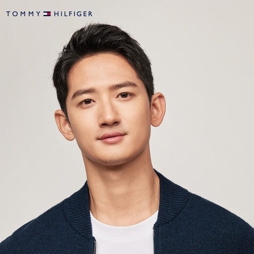 Tommy Hilfiger [Pure Wool] Men's Business Casual Baseball Collar Cardigan Knitted Cardigan Jacket 03258