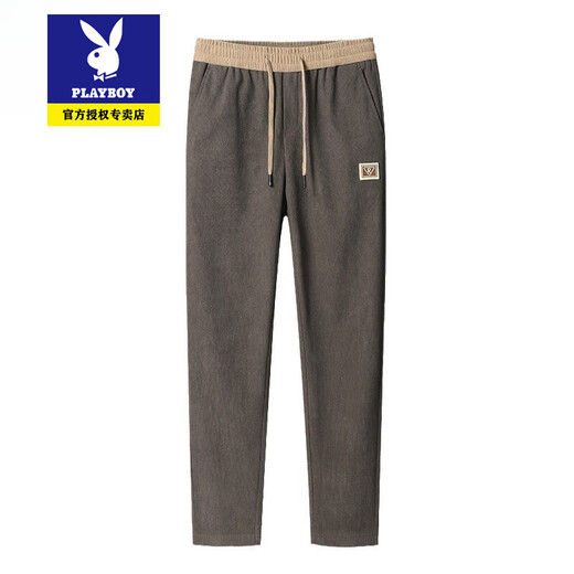 
Playboy autumn and winter men's trousers casual pants men's Korean style fashion trend men's hoodies trendy slim men's casual pants h6625/black XL 175 Recommended 130-150Jin [Jin equals 0.5 kg]