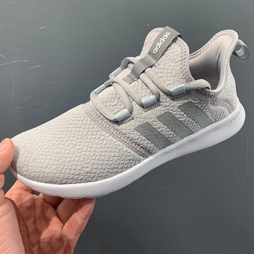 Adidas official running shoes women's shoes 2025 summer new breathable one-foot sneakers comfortable cushioning light casual shoes HP6228/gray 36 (220mm)