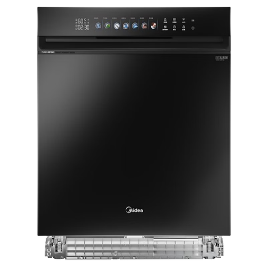 Midea 15 sets of built-in dishwashers Jingyan series household frequency conversion first-level water-efficiency disinfection hot air drying full cavity washing hurricane washing 2.0 energy-saving intelligent dishwasher 14 sets of four-star disinfection S55 can be independently disinfected