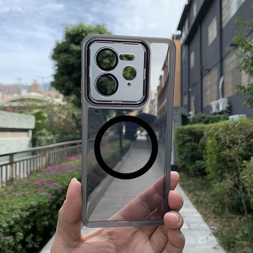 El caparazón de vaca es adecuado para la caja de teléfono móvil de teléfono móvil Real ME GT7PRO Absorbing magnético nuevo RMX5010 viene con la película de la lente Cobertura completa Protección contra la caída. Aplicable a: Real Me GT7Pro Eyes encantadores con película de lente [Black + Black Magnetic Absorbing]