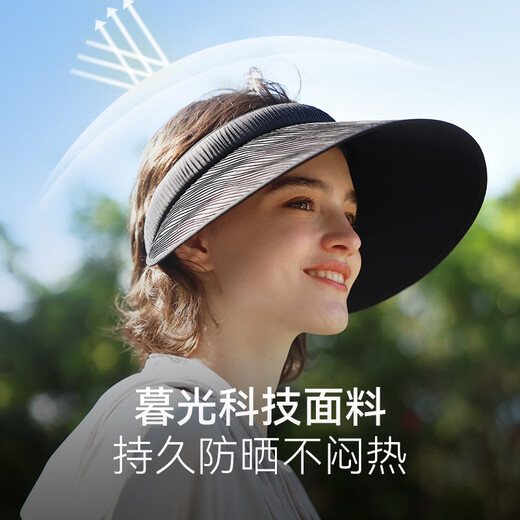 OhSunny big hat brim sun protection puff hat UV sun protection sky top hat dark night sky