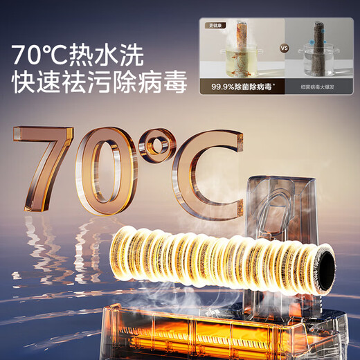 美的（Midea）家用防缠绕洗地机GX5H【高温烘干热水自清洁】洗拖吸一体全自动清洗 智能拖地机【全国国家补贴】