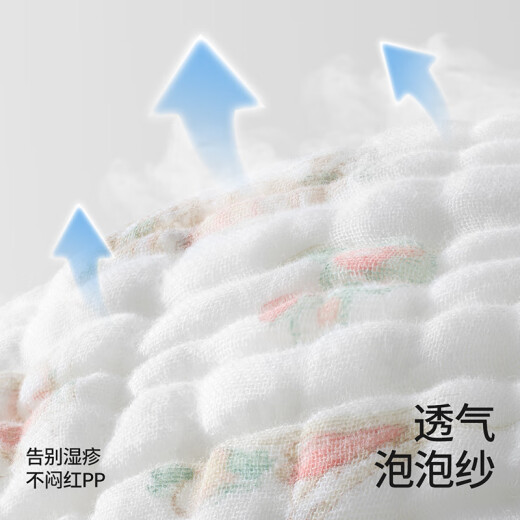 贝肽斯尿布婴儿可水洗棉纱新生儿尿芥子兜防侧漏款童话+森林4条装 XL码