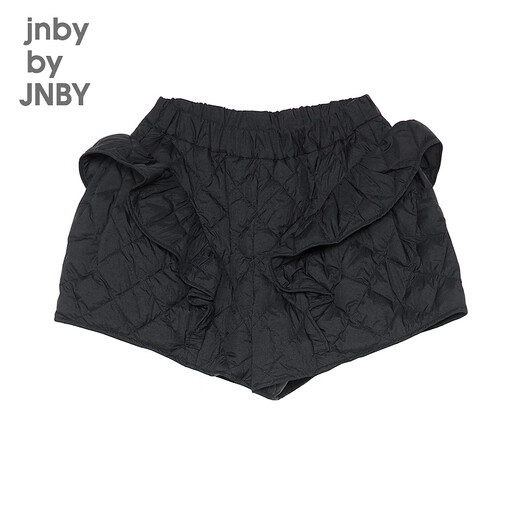 jnby by JNBY江南布衣童装秋冬羽绒短裤荷叶边菱格绗缝女童儿童裤子1M9E12370 001本黑 110 cm