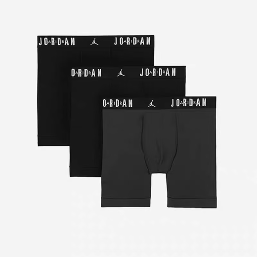 NikeAir Jordan Flight Cotton Herren Boxer Unterwäsche 3 Pack HF1882-687 Schwarz + Rot + graue Unterwäsche kehrt nicht zurück oder tauschen m aus