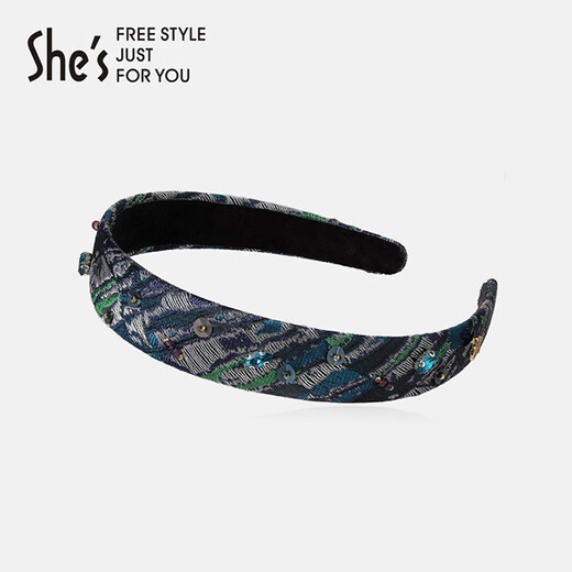 She s Akiko hair accessories, modern beads, contrasting color jacquard, handmade beaded hair hoop, versatile headband, birthday gift for girlfriend