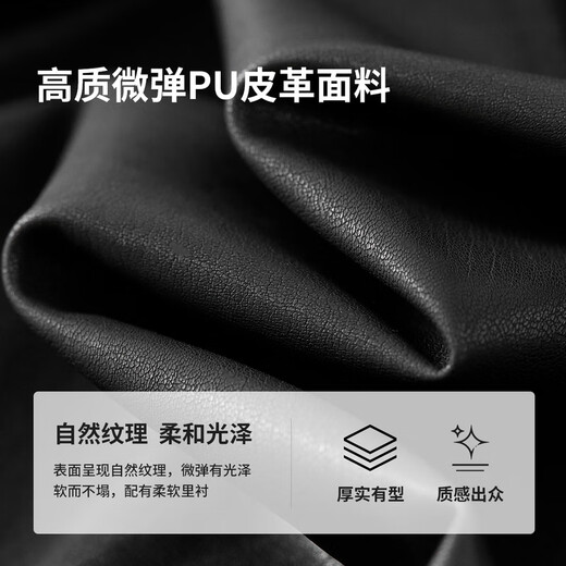 Shandubila Urban Commuting PU Leather Jacket Women's Spring Loose Slim Jacket Lapel Motorcycle Jacket Black M