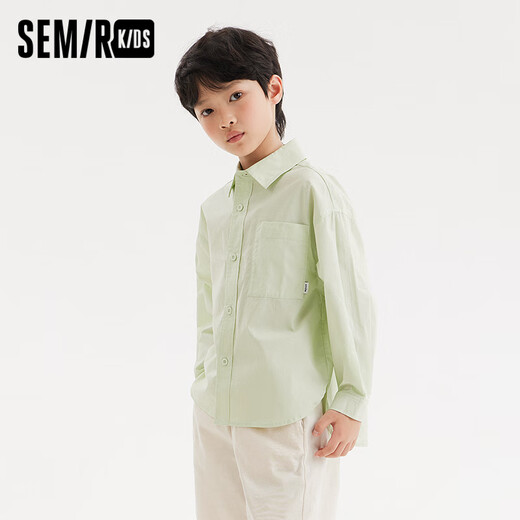 Semir children's long-sleeved shirt 2024 new simple fashion curved design top summer boys 285224152101