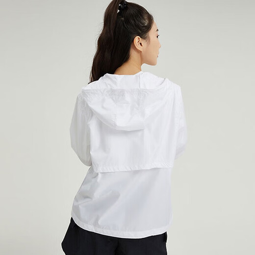 耐克（NIKE）官方女装2025秋季新款运动休闲风衣防风连帽潮流上衣梭织外套 DM6180-100/白色 M