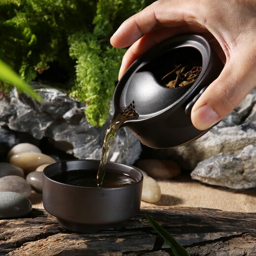 Fat Donglai same style teaspoon tea spoon tea set one pot one cup purple sand quick cup 1 person simple red