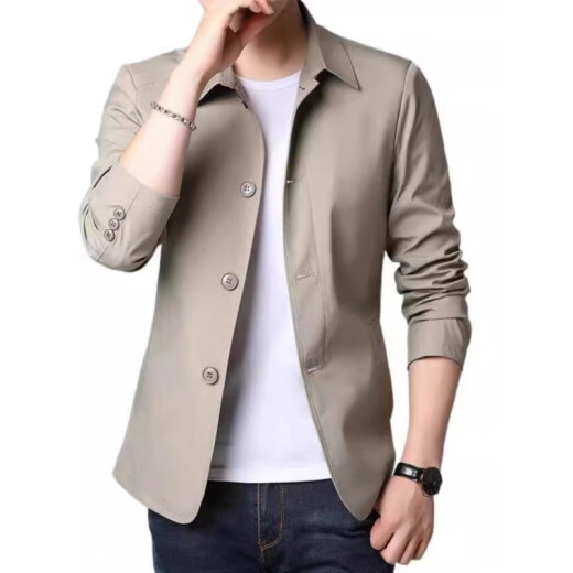 La chaqueta casual de negocios de hombres y verano de Aexmere Haier Home Home Home se adapta a la solapa de color de mediana edad y jóvenes, la versión coreana delgada Versión Coreana NJ-1048 M [sugiere 98-110Jin [Jin iguala 0.5 kg]]]