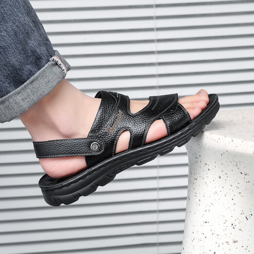 
Warrior sandals men's shoes outdoor beach shoes wear-resistant two-wear sports sandals WSL (WZ)-1390 black 42