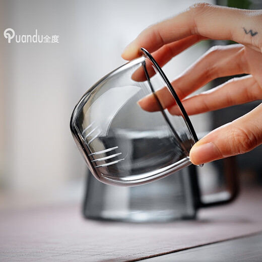 Quandu Teapot Glass Tea Maker Thickened Heat-Resistant Glass Teapot Wooden Handle Filter Teapot Kung Fu Tea Set