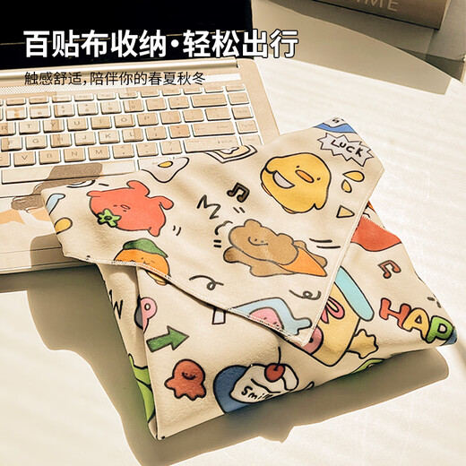 40,000 kilometers cute p-man makeup bag for women portable travel lazy large capacity skin care products storage bag Velcro patch 100 patches