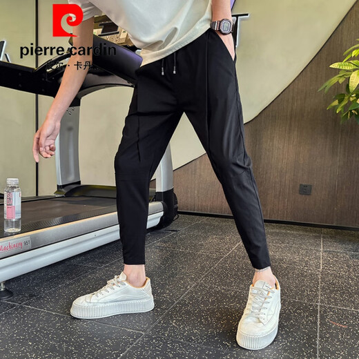 Pierre Cardin Pantalon d'été coréen style tendance mince pantalon neuf points mâle jeune homme décontracté.