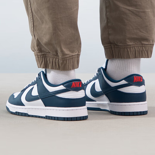 Nike (Nike) Мужская обувь 2025 Весна и осень Новая Данка Низкая классическая ретро спортивная обувь с низким топом повседневными туфлями DD1391-400 Белый и синий 40,5