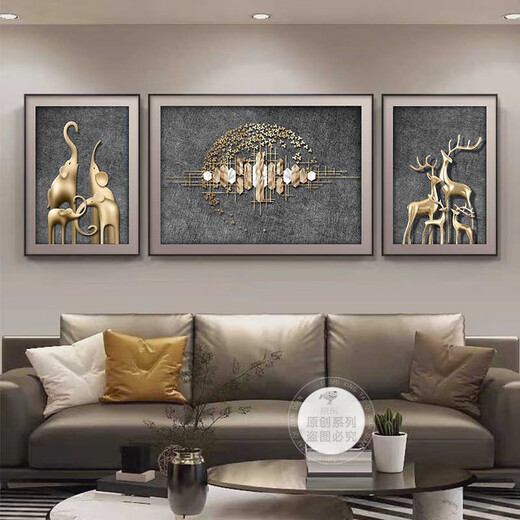 Aohan modernes Licht Luxus Wohnzimmer Dekorative Gemälde Fulu Elefant Sofa Hintergrund Wandhänge Malerei einfach