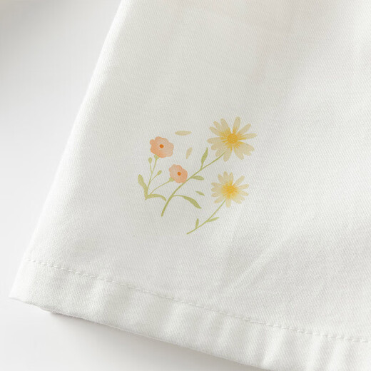 DAVE&BELLA children's clothing children's long-sleeved shirt pure cotton children's clothing baby girl bottoming top girl's shirt spring new style off-white ready stock 110 cm (recommended height 100-110cm)