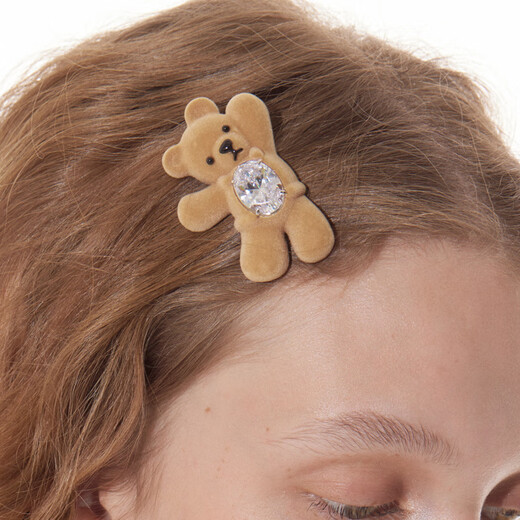 Youmu Paradise Series beckoning bear biscuit gem hair clip clip designer birthday gift for girlfriend beckoning bear left