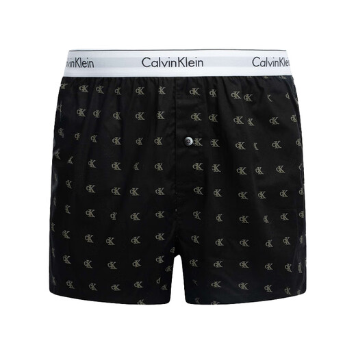 Calvin Kleinck Herren Baumwollmode komfortable Boxer Unterwäsche 2 Packs NB1396A TMY BROWN/Schwarz L.