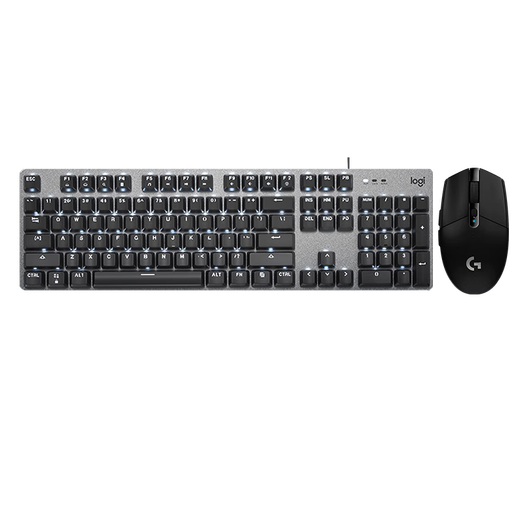 Logitech K845 wired mechanical keyboard office gaming e-sports keyboard full size luminous Key and mouse set 104 keys G304 (black) + K845 (red axis)
