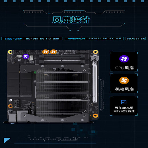 铭凡 BD795iSE/790i/锐龙R9-7945HX/R9-7940HX itx主板amd高性能mini主板CPU套装组装电脑迷你主机 BD795i SE ITX主板 无内存/硬盘