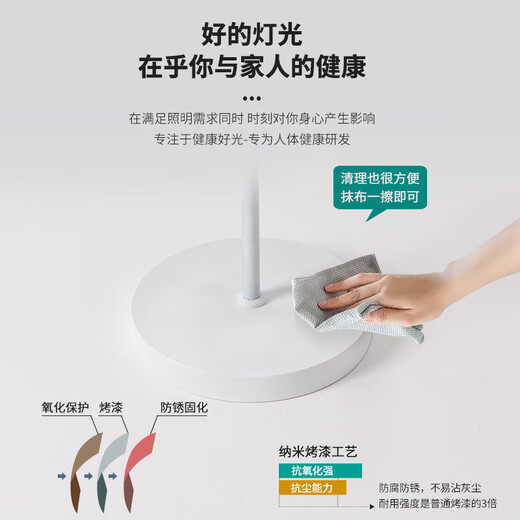 大观园（DGY）百褶落地灯简约北欧客厅卧室床头灯中山灯具 1396-黑色-三色变光-5W