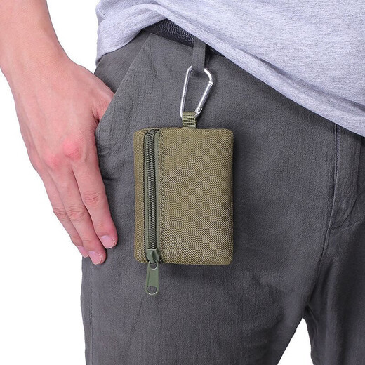 Jiemo 2024 Neues Internet -Promi Mini Coin Wallet Card Bag Canvas Kleine Brieftasche Reißverschluss Außenbeutel Autoschlüssel Schwarze Einzelbeutel